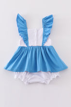Blue frozen smocked girl bubble - ARIA KIDS