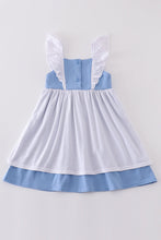 Blue Cinderella smocked girl dress - ARIA KIDS