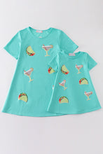 Mint taco mojito sequin mom&me dress - ARIA KIDS