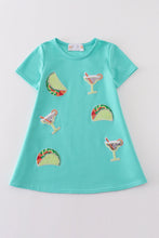 Mint taco mojito sequin mom&me dress - ARIA KIDS