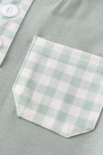 Sage plaid pocket boy set - ARIA KIDS