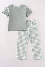 Sage plaid pocket boy set - ARIA KIDS
