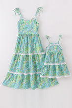 Green island garden bliss mom&me tiered dress - ARIA KIDS
