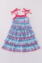 Blue sailboat serenade print mom&me dress - ARIA KIDS