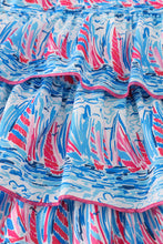 Blue sailboat serenade print mom&me dress - ARIA KIDS