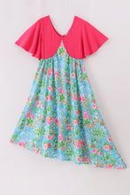 Pink floral character print mom dress - ARIA KIDS