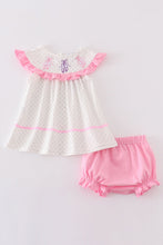 Pink ballet embroidery girl bloomer set - ARIA KIDS