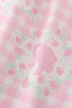 Pink barbie print girl dress - ARIA KIDS