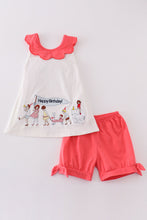 Happy birthday embroidery girl set - ARIA KIDS
