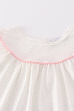 Pink carousel applique girl dress - ARIA KIDS