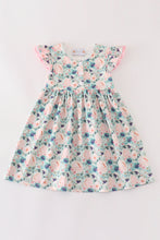 Green garden serenity print dress - ARIA KIDS