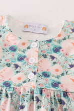 Green garden serenity print dress - ARIA KIDS