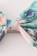 Green garden serenity print girl piggie hair bow - ARIA KIDS