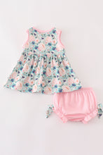 Green garden serenity print girl bloomer set - ARIA KIDS