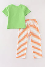 Green halloween cat embroidery boy set - ARIA KIDS