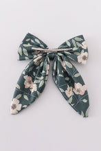 Green forest bloom print girl sailor bow - ARIA KIDS