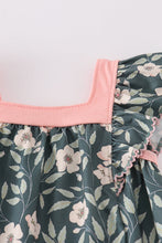 Green forest bloom print girl bloomer set - ARIA KIDS