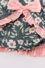 Green forest bloom print girl bloomer set - ARIA KIDS