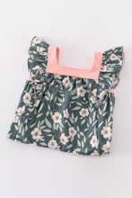 Green forest bloom print girl bloomer set - ARIA KIDS