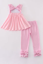 Pink puppy embroidery girl set - ARIA KIDS