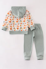 Green pumpkin boy hoodie set - ARIA KIDS