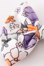 Coral floral print 2pcs piggie hair bow - ARIA KIDS