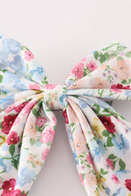 Pink floral print sailor hair bow - ARIA KIDS