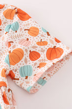 Orange pumpkin print girl dress - ARIA KIDS