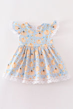 Pumpkin print ruffle girl bubble - ARIA KIDS