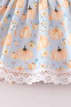 Pumpkin print ruffle girl bubble - ARIA KIDS