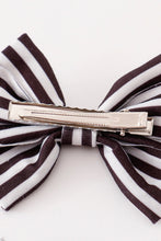 Black stripe piggie hair bow - ARIA KIDS