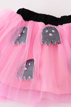 Black halloween boo sequin tutu skorts set - ARIA KIDS