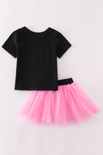 Black halloween boo sequin tutu skorts set - ARIA KIDS
