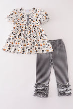 Halloween plaid girl ruffle set - ARIA KIDS