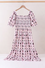 Pink Cat Print Mom Dress - ARIA KIDS