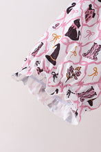 Pink Cat Print Mom Dress - ARIA KIDS