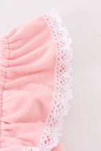 Pink velvet pumpkin embroidery tiered dress - ARIA KIDS