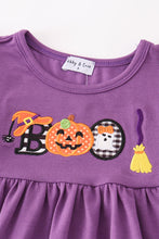 Halloween pumpkin ghost applique girl set