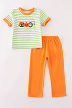 Orange halloween pumpkin BOO applique boy set - ARIA KIDS