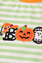 Orange halloween pumpkin BOO applique boy set - ARIA KIDS