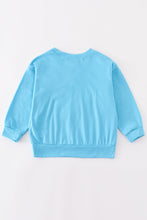Blue halloween LIL BOO chenille patch boy top - ARIA KIDS