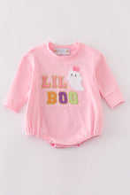 Pink halloween LIL BOO chenille patch girl bubble - ARIA KIDS