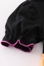 Black halloween LIL BOO chenille patch girl bubble - ARIA KIDS