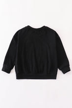 Black halloween MOM&GIRL BOO chenille patch top - ARIA KIDS