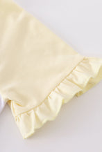 Yellow princess bow print girl top - ARIA KIDS