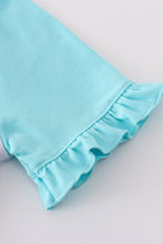 Mint princess bow print girl top - ARIA KIDS
