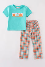 Pumpkin french knot boy set - ARIA KIDS