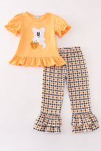Orange halloween character ghost applique girl set - ARIA KIDS