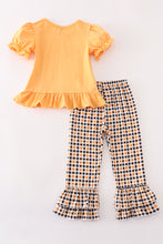 Orange halloween character ghost applique girl set - ARIA KIDS