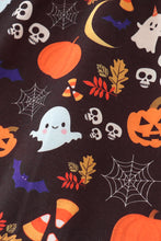 Black halloween pumpkin twirl dress - ARIA KIDS